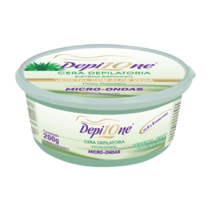 Cera depilatória de Pote Aloe Vera para Micro-ondas 200g